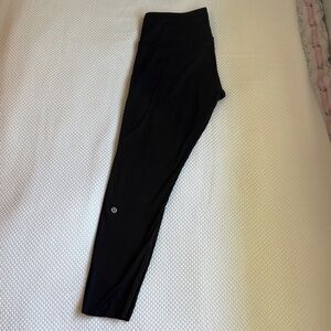 Lululemon Fast & Free 7/8 Tight II Nulux 25” size 10 Black limited w/ Long Beach